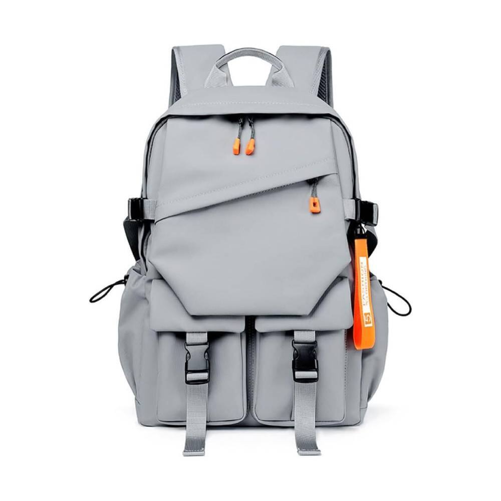 Front. Circus Cirle - Circus Cirle School Casual Aesthetic Backpack - Grey.