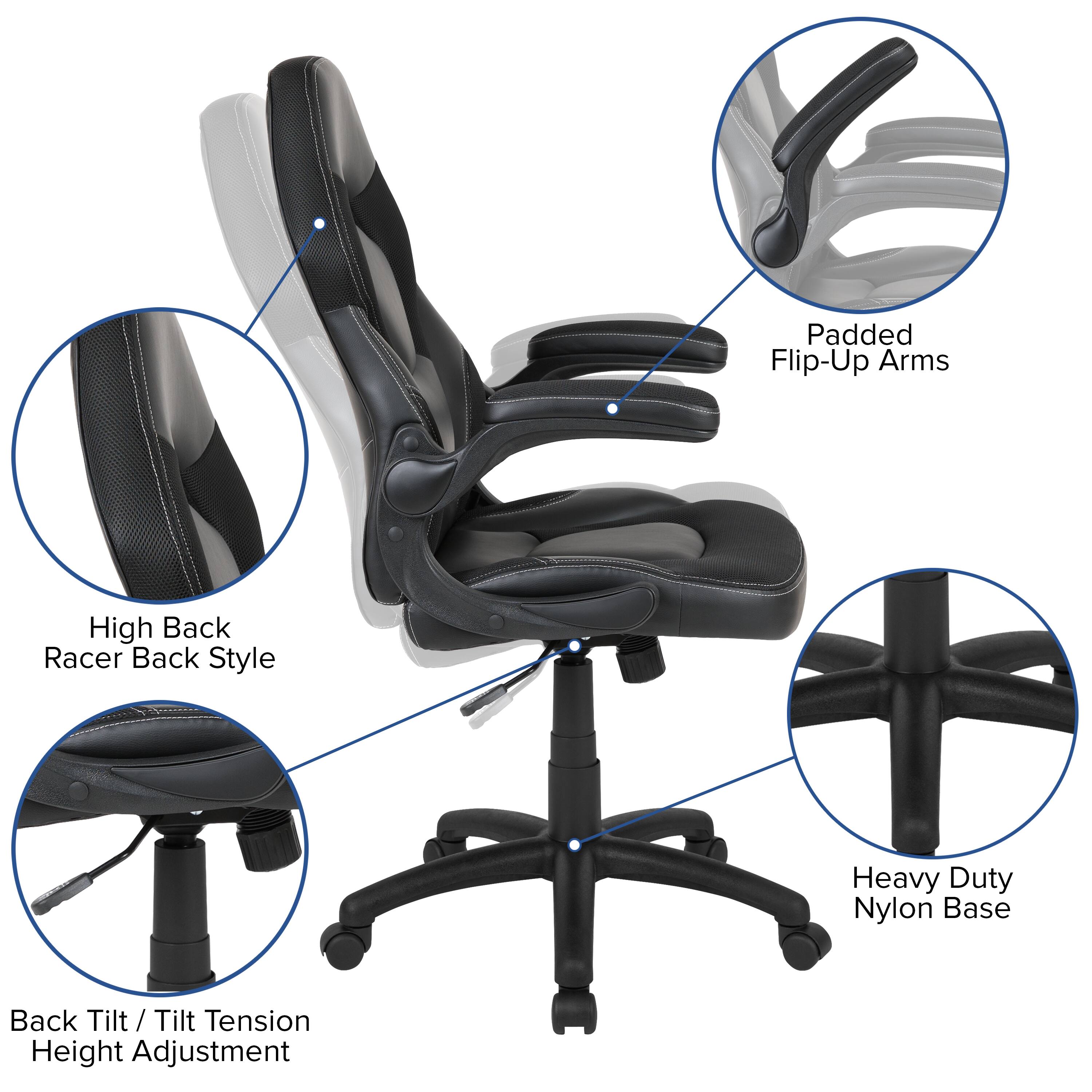 Emma + Oliver Z100 Gaming Chair Racing Office Ergonomic Computer PC ...
