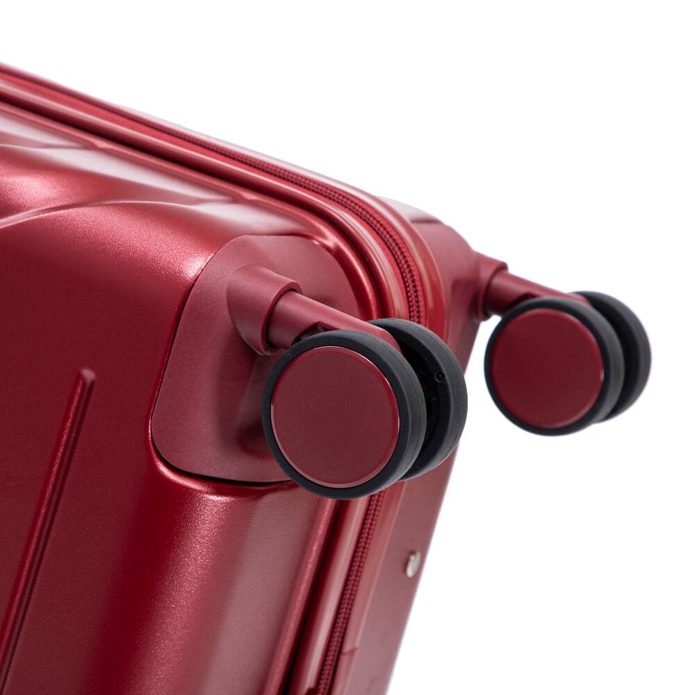 Alt View 3. Ropilly - Ropilly 2 Piece Luggage Set Wine Red Hard Shell 20 Inch Carry On Suitcase with 14 Inch Cosmetic Case - Wine Red.