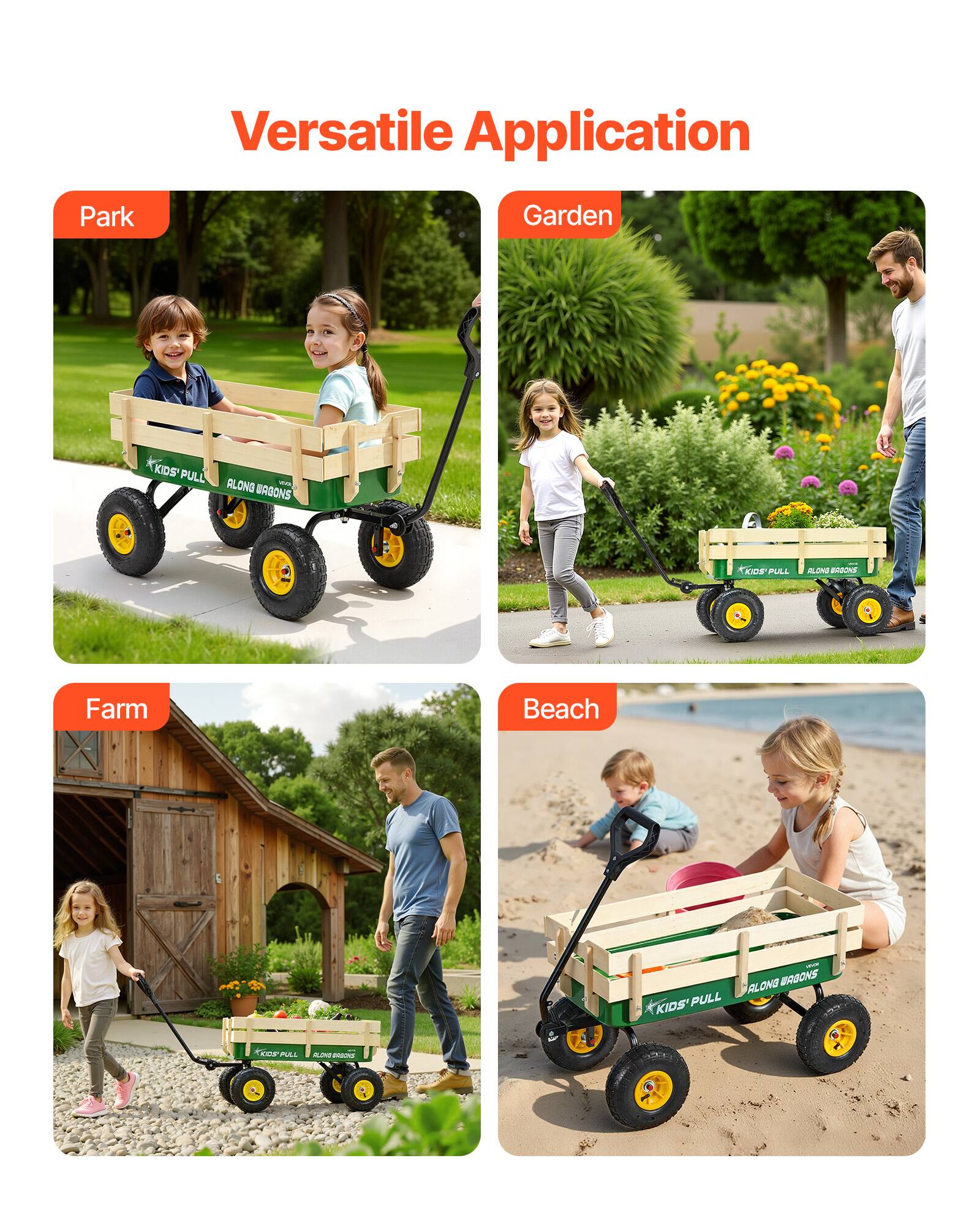 Versatile Application

Park  
Garden  
Farm  
Beach  

KIDS' PULL ALONG BABONS