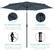 UV Protection: Fabric shade is UPF50 certified to diffuse sunlight.
Durable: Powder-coated steel withstands wear over time.
Built-in Crank: Pulley-assisted crank opens and closes the umbrella.
Push-button Tilt: Freely adjust the angle with a locking tilt joint.