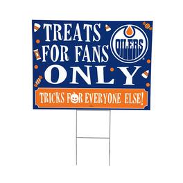 Evergreen Enterprises - Edmonton Oilers 18" x 24" Halloween Treats Outdoor Yard Sign - Multicolor