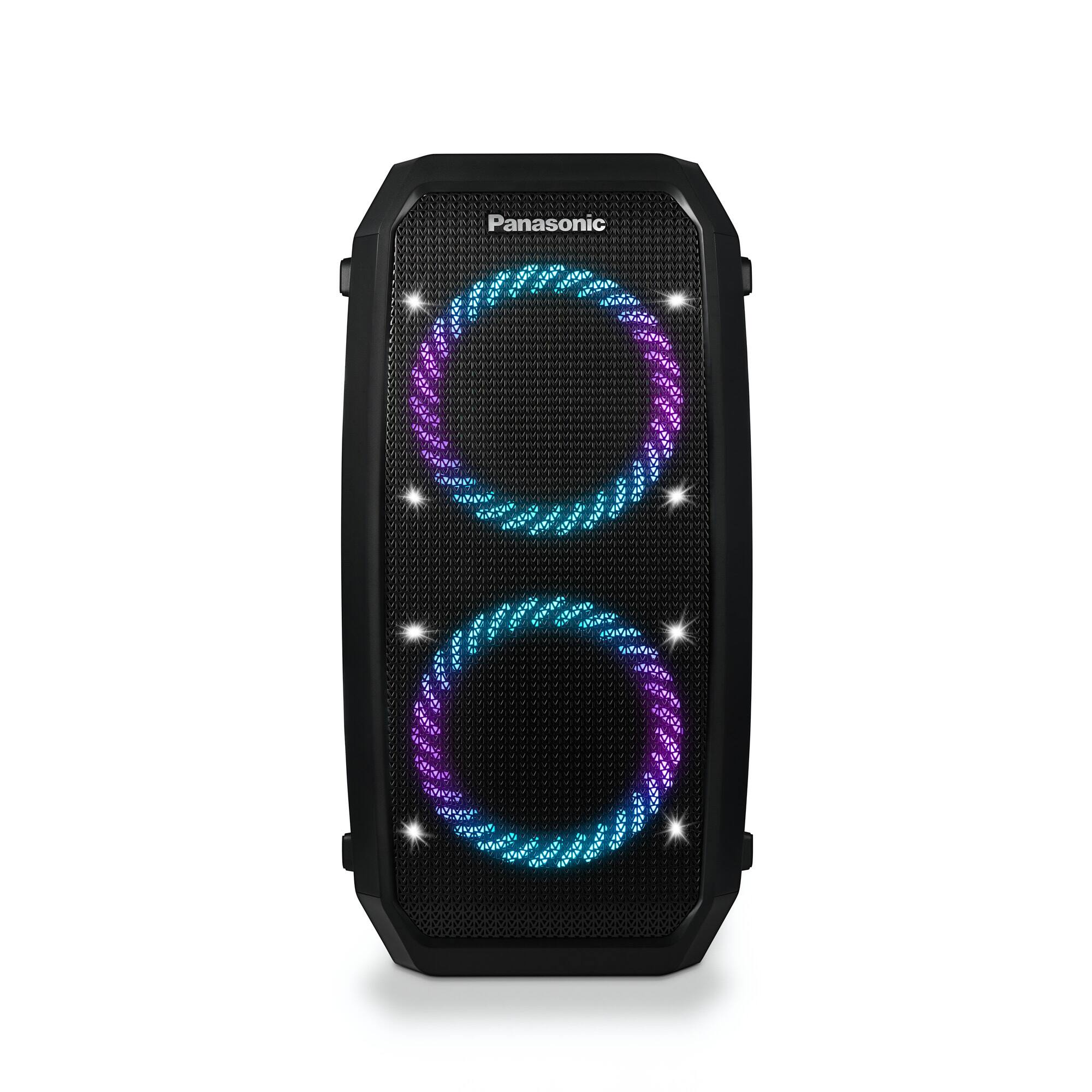 Front. Panasonic - SC-BMAX31 Portable Bluetooth Wireless Party Speaker with Vibrant Light Display, 75W - BLACK.