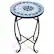 Front. Costway - Outdoor Indoor Accent Table,Mosaic Patio Table, Plant Stand Cobalt Blue Color Scheme Garden Steel - multicolor.