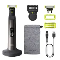 Philips Norelco OneBlade 360 Pro Hybrid Face & Body Electric Trimmer QP6552/70 - Black - Front_Zoom