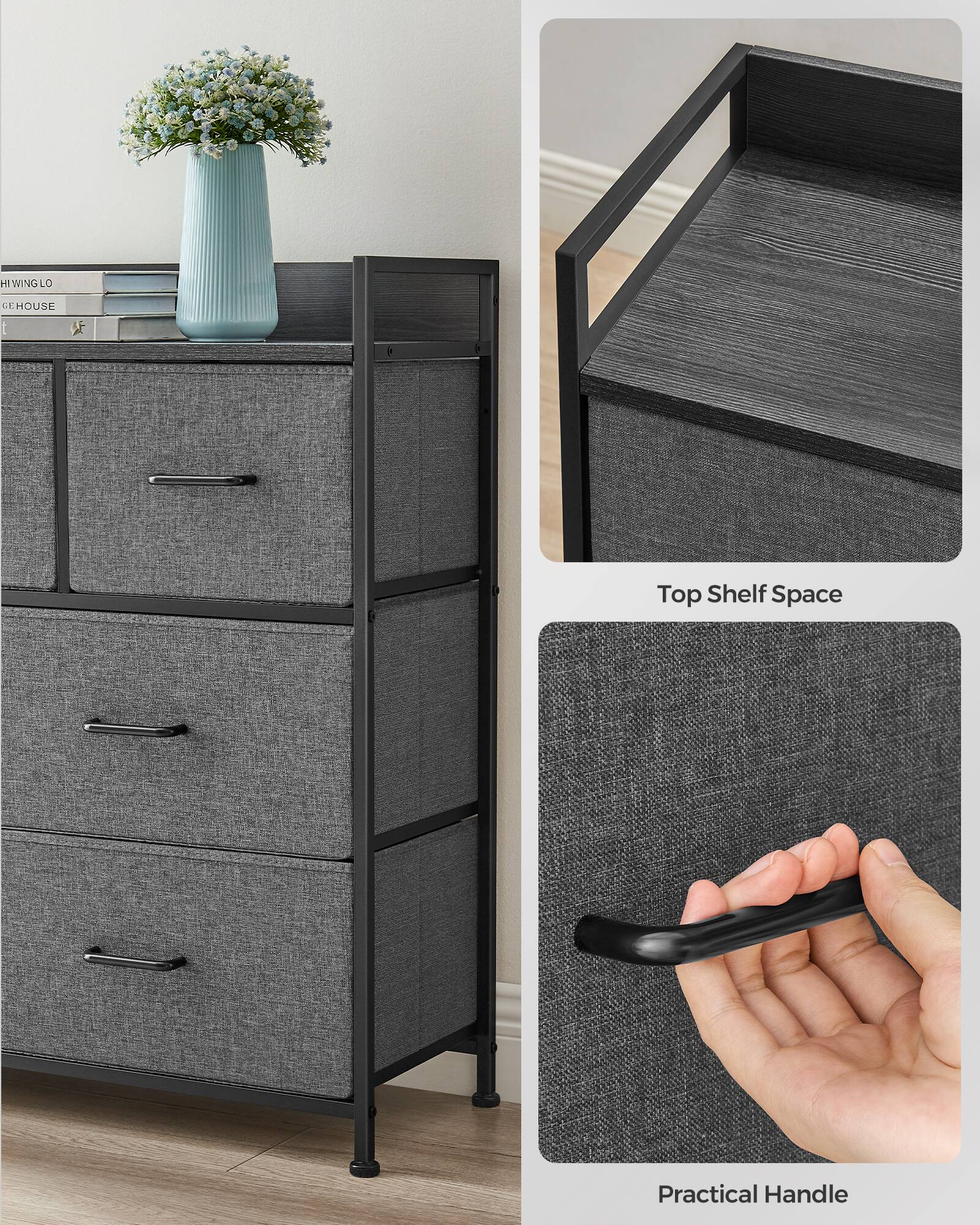 H WING LO GE HOUSE  
Top Shelf Space  
Practical Handle