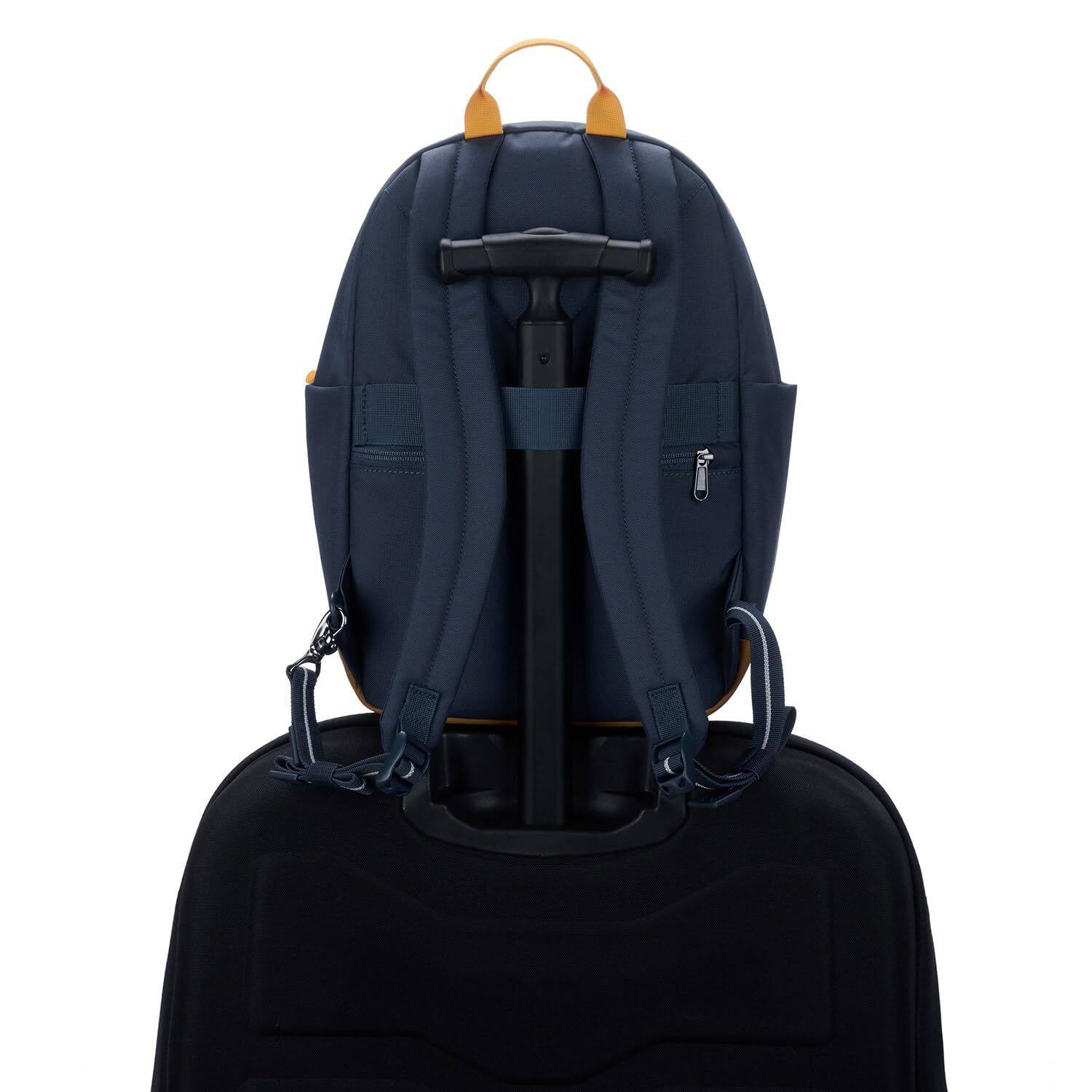 Alt View 2. Pacsafe - GO 15L Backpack, Coastal Blue - Coast Blue.