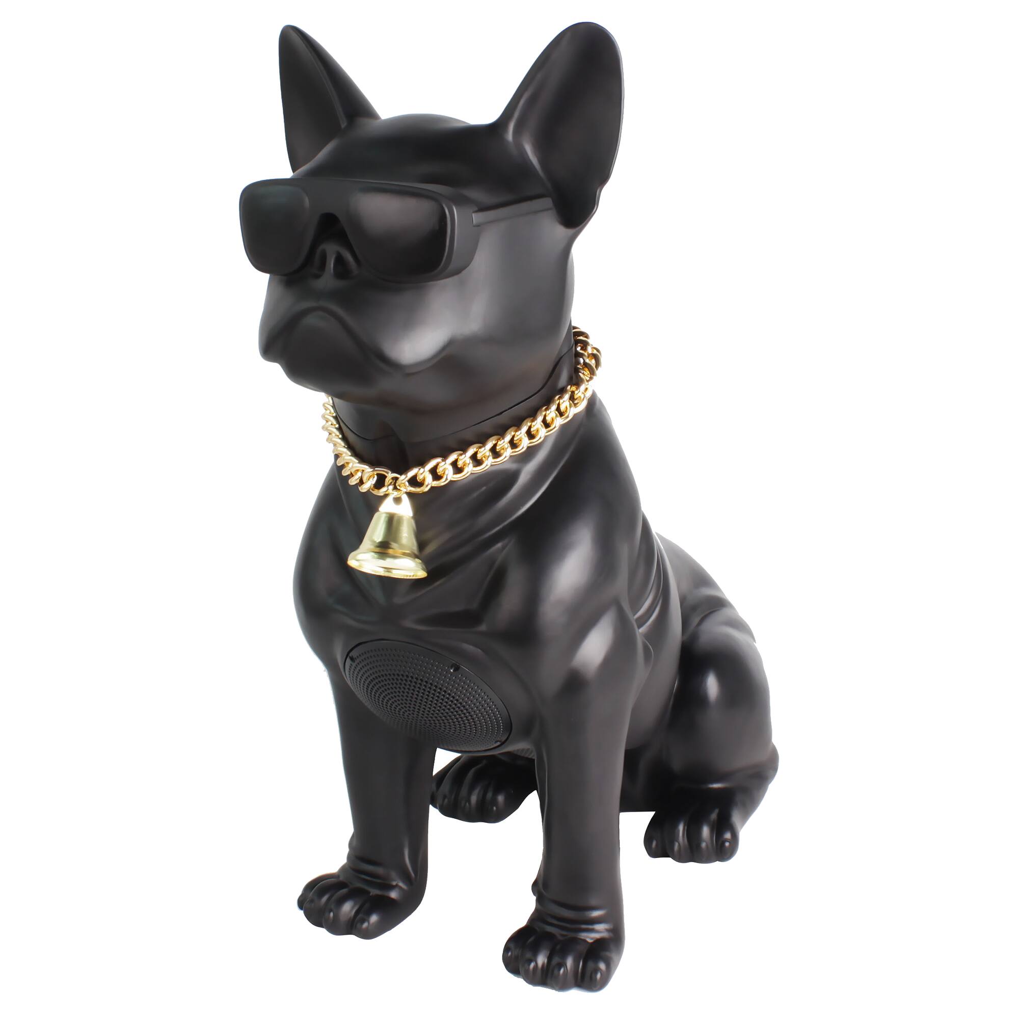 Front. Max Power - Max Power Bulldog Bluetooth Speaker, Large Wireless Novelty Party Stereo, Black - Black.