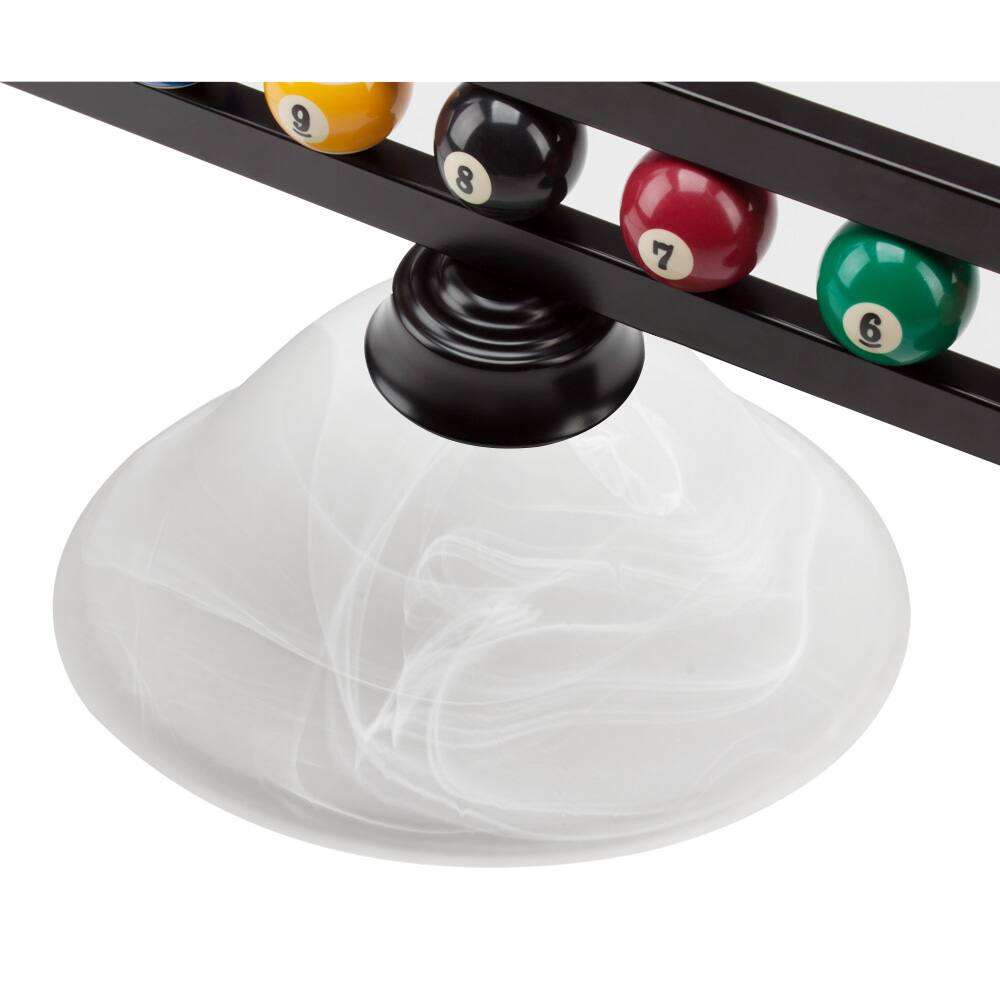 Angle. GSE Games & Sports Expert - 59" Pool Billiard Table Light with Billiard Balls Decoration, Pool Table Accessories - White Glass - White Glass.