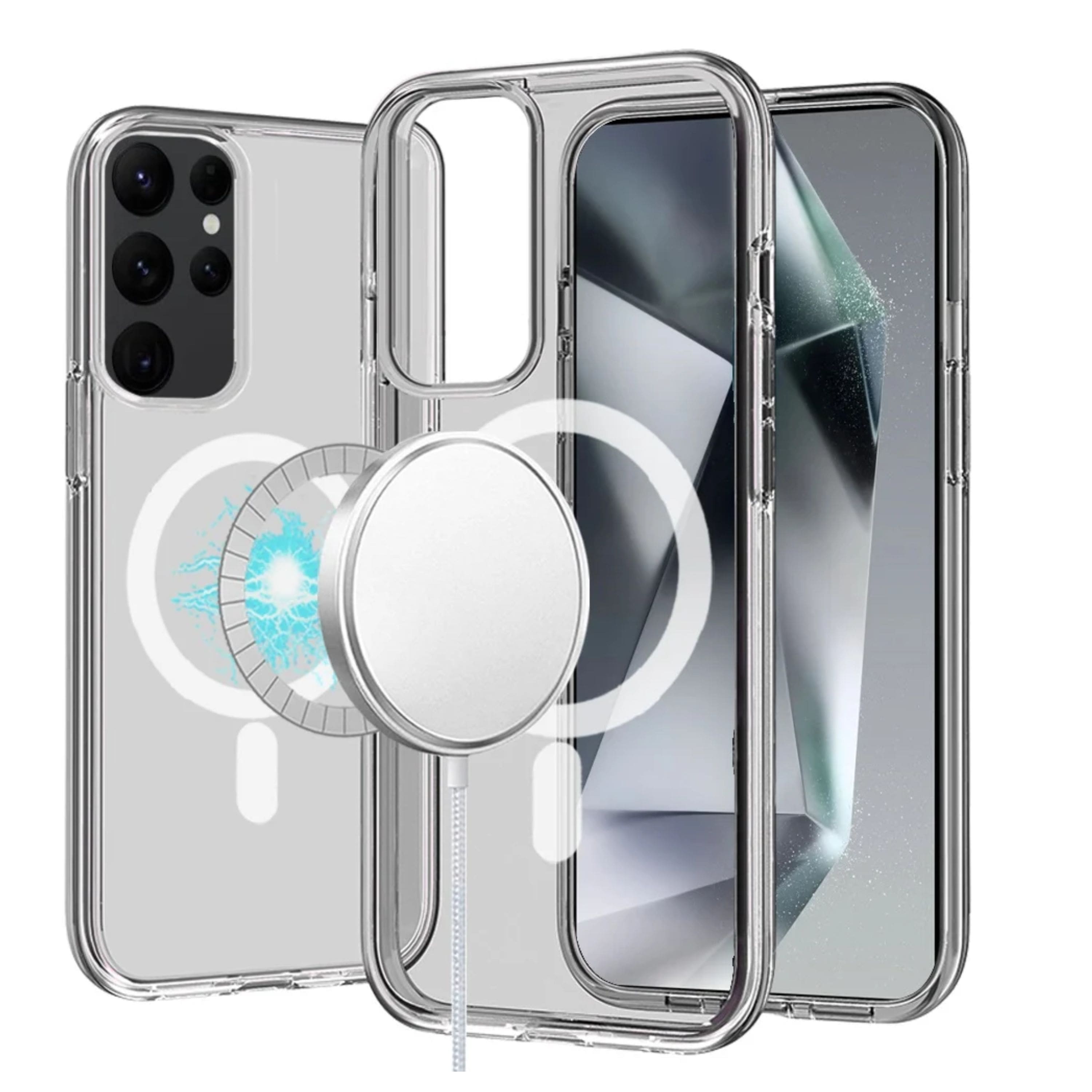 Kitcheniva - 3mm Thick Translucent Cover Magnetic Circle Phone Case For Samsung Galaxy S24+ Plus - Smoke price history on PriceWatchPro