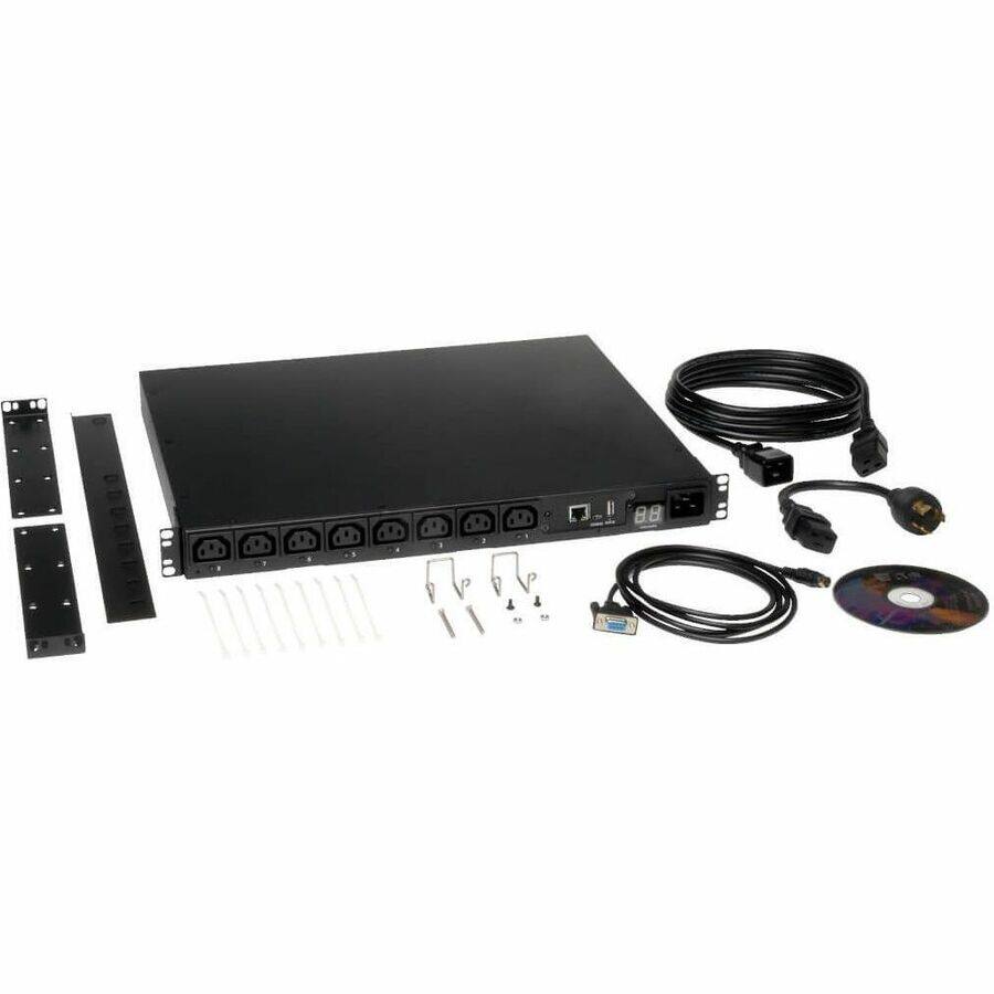 Alt View 3. Tripp Lite - Tripp Lite by Eaton PDU 3.7kW Single-Phase 208/230V Switched PDU - LX Platform 8 C13 Outlets C20 Input with L6-20P - Unknown.