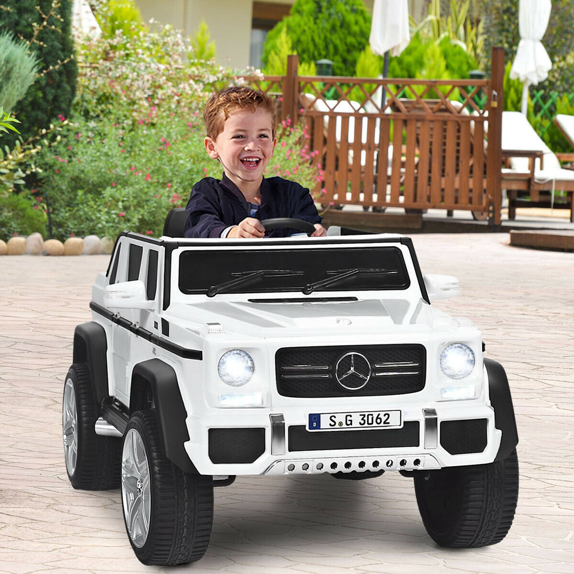 Alt View 2. Gymax - Gymax 12V Licensed Mercedes-Benz Kids Ride On Car RC Motorized Vehicles w/ Trunk White - White.