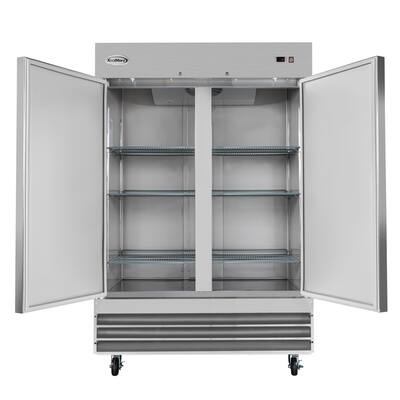 Koolmore 54 in. Commercial Two Door Reach In Refrigerator 47 Cu Ft Koolmore 54 in. Commercial Two Door Reach In Refrigerator 47 Cu Ft
