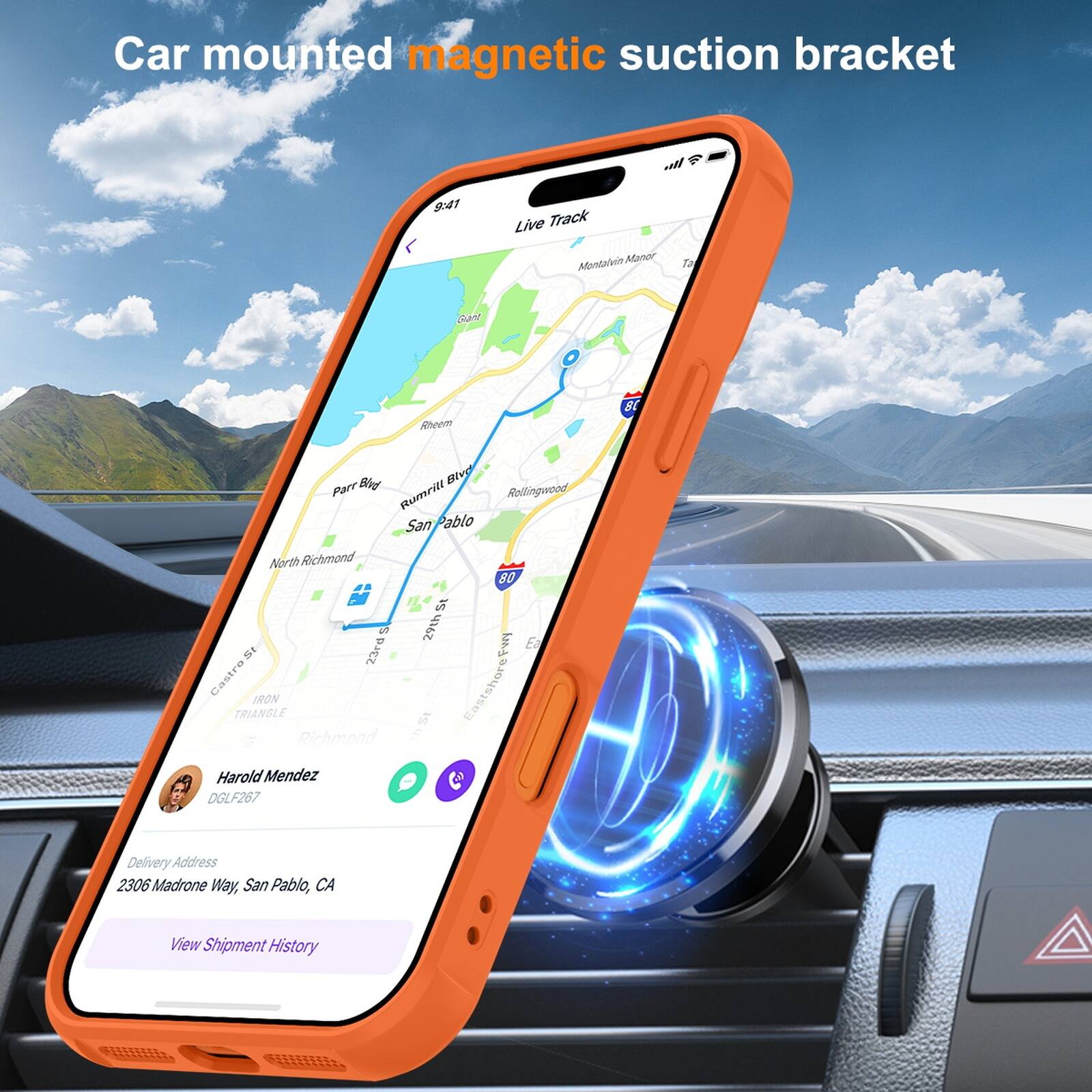 Car mounted magnetic suction bracket

9:41 Live Track

Manor Mfontalin Ta a Rhcem 81 Bld Blvd Parr Rumrill San Pablo Rollingweed Alarth Richmand a 23rd Castro IRON TRIANGL / Richmond 80 15 2918 E Fw & St Eastshore

Harold Mendez DGLF267

Delivery Address
2306 Madrone Way, San Pablo, CA

View Shipment History