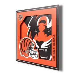 YouTheFan - Cincinnati Bengals 12'' x 12'' 3D Logo Wall Art - Multicolor