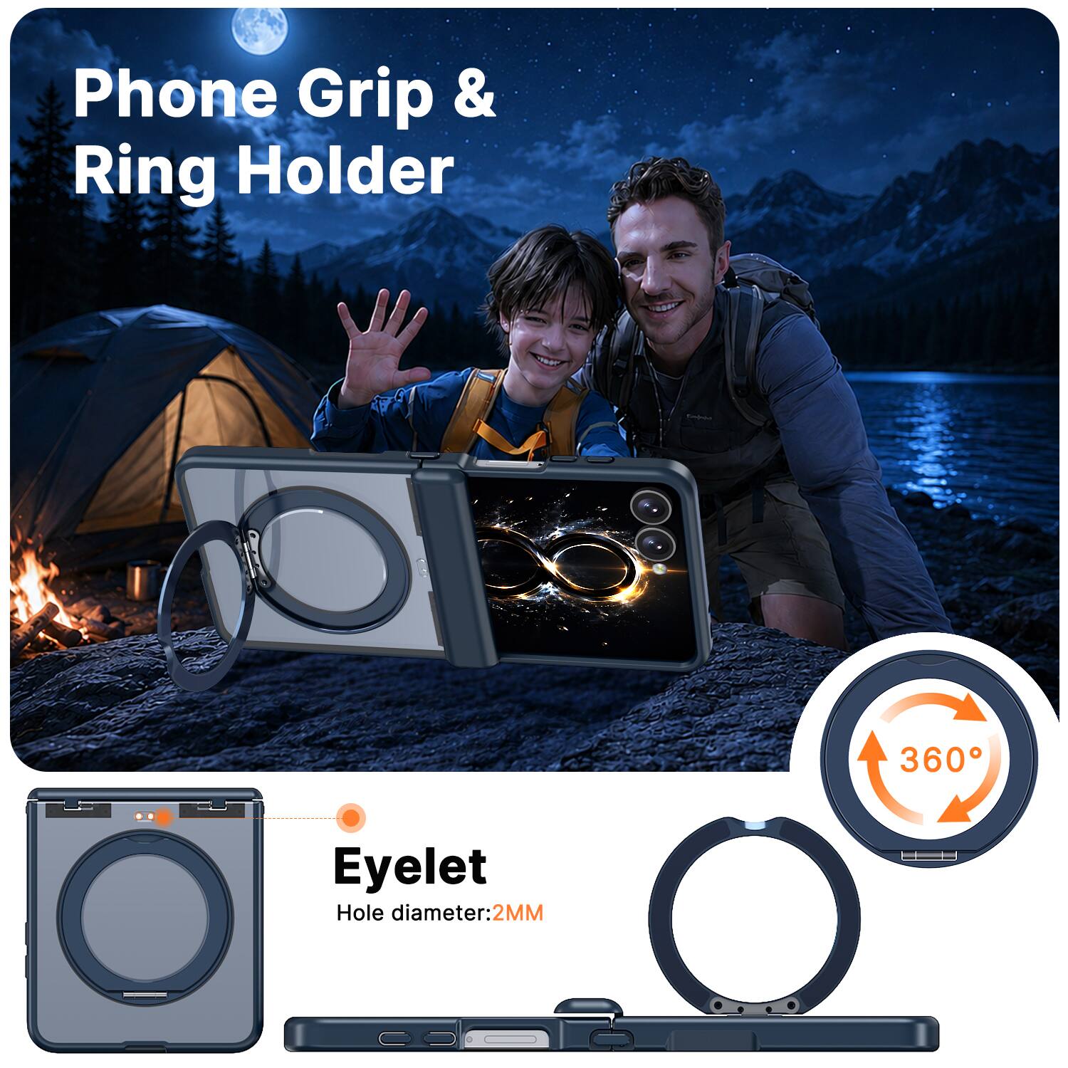Phone Grip & Ring Holder

360°

Eyelet Hole diameter: 2MM