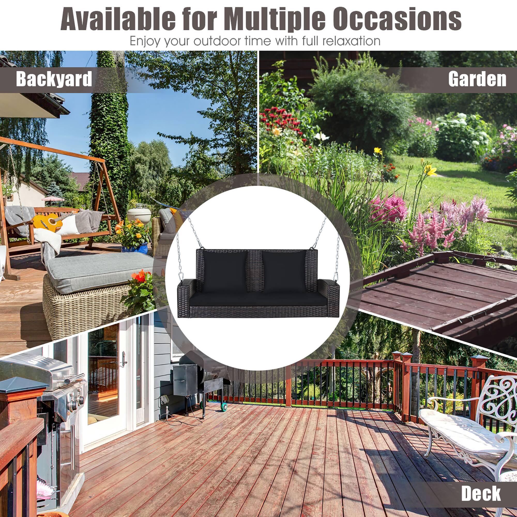Available for Multiple Occasions  
Enjoy your outdoor time with full relaxation  

Backyard  
Garden  
Deck