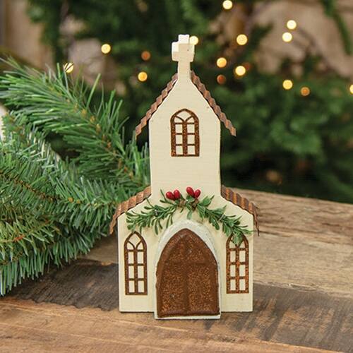 Angle. BreeBe - Winter Church Figurine - Multicolor.