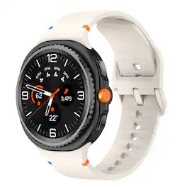 StrapsCo - Active Band Silicone Rubber Watch Strap For Samsung Galaxy Watch 8 (Medium-Long) - Starlight