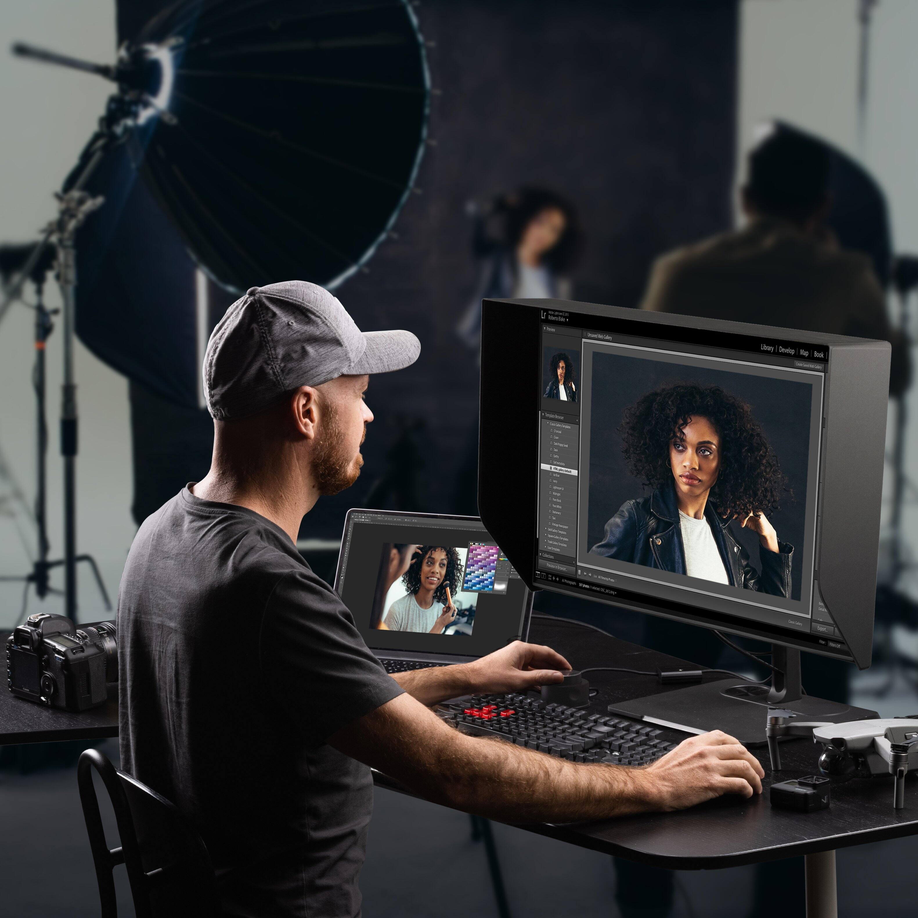 Alt View 40. ViewSonic - ColorPro 27&amp;quot; ColorPro 4K UHD IPS Monitor with ColorPro Wheel True 10-Bit Color, 90W USB C 27 LCD 4K UHD - Black.