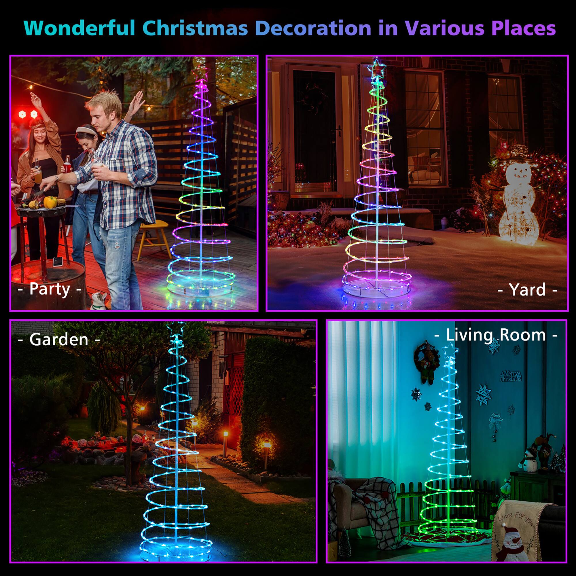 Wonderful Christmas Decoration in Various Places - Party - Yard - Garden - Living Room - Porch.