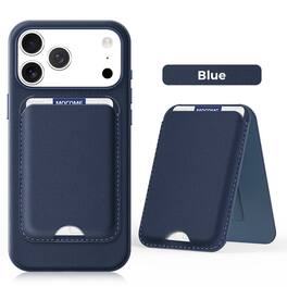 Dteck - 2-in-1 Magnetic Case for Apple iPhone 17 Pro with Detachable Stand Wallet, Slim Shockproof Fabric Texture Phone Cover - Blue