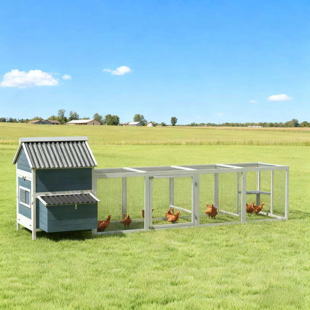 Left. TinyHomie - Extra Large Wooden Chicken Coop for 10 15 Chickens.