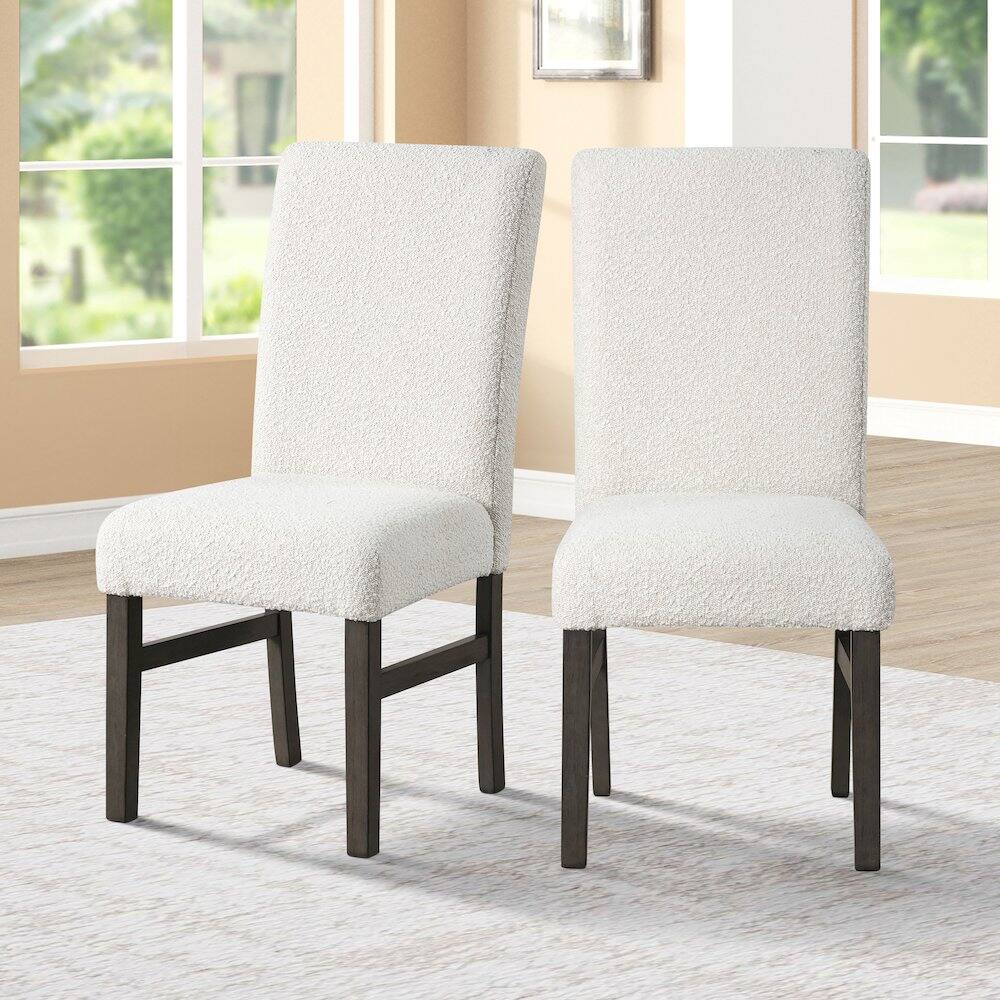 Alt View 1. New Classic Furniture - High Line Upholstered Dining Chair (Set of 2), White - White.