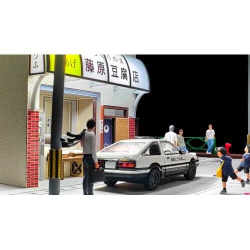 Alt View 4. American Diorama - Akina Tofu Shop Diorama Set "American Diorama X G-Fans" Series for 1/64 Scale Models by American Diorama.