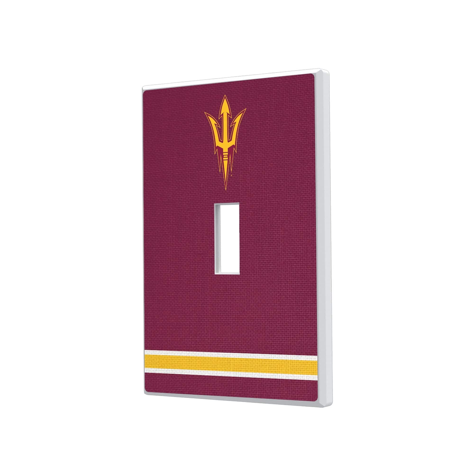 Keyscaper - Arizona State Sun Devils Stripe Design Single Toggle Light Switch Plate - Multicolor