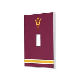 Keyscaper - Arizona State Sun Devils Stripe Design Single Toggle Light Switch Plate - Multicolor