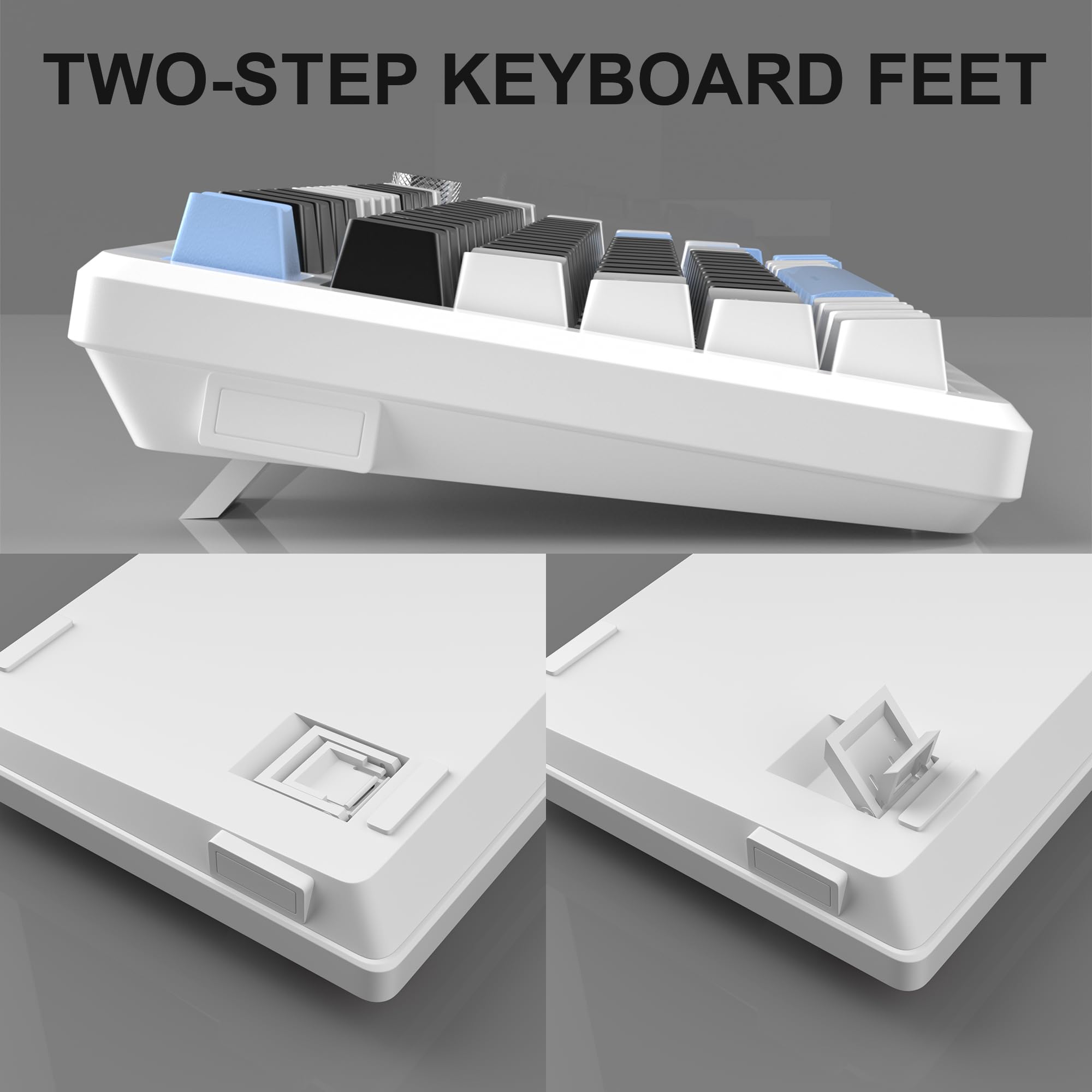 TWO-STEP KEYBOARD FEET