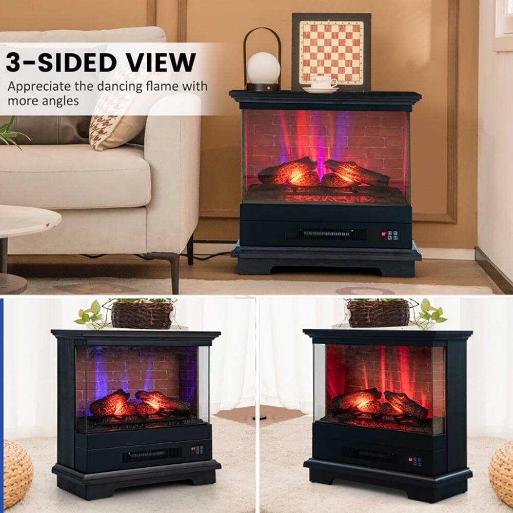 3-SIDED VIEW  
Appreciate the dancing flame with more angles