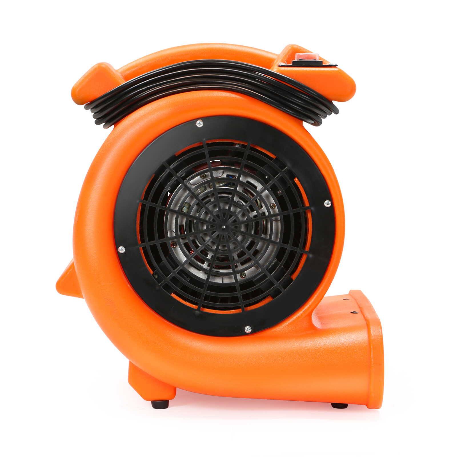 Alt View 1. Dryser - 12 Air Mover and Carpet Dryers 2 Speed 1/2 HP - Industrial Floor Fan - Orange.