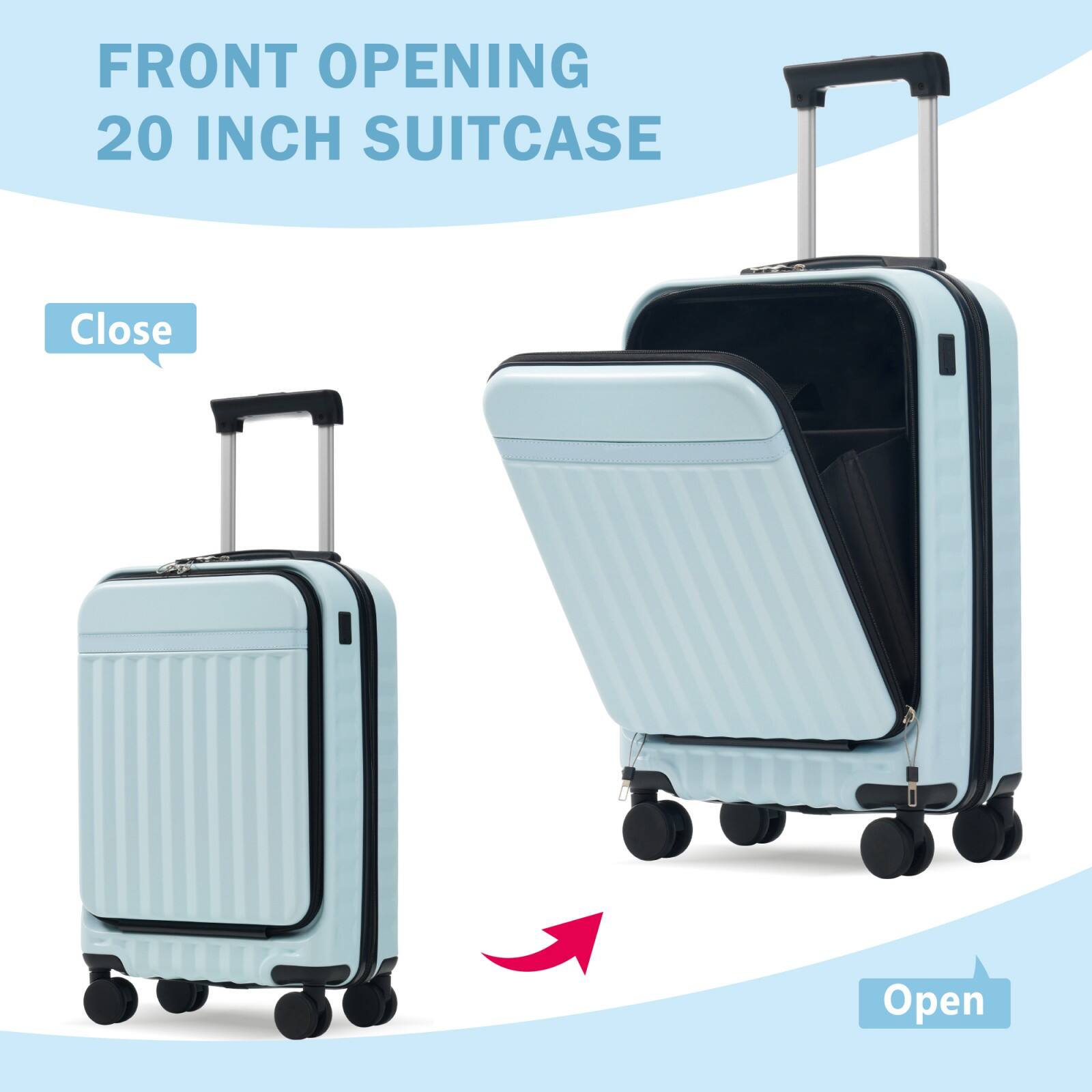 FRONT OPENING  
20 INCH SUITCASE  

Close  
Open
