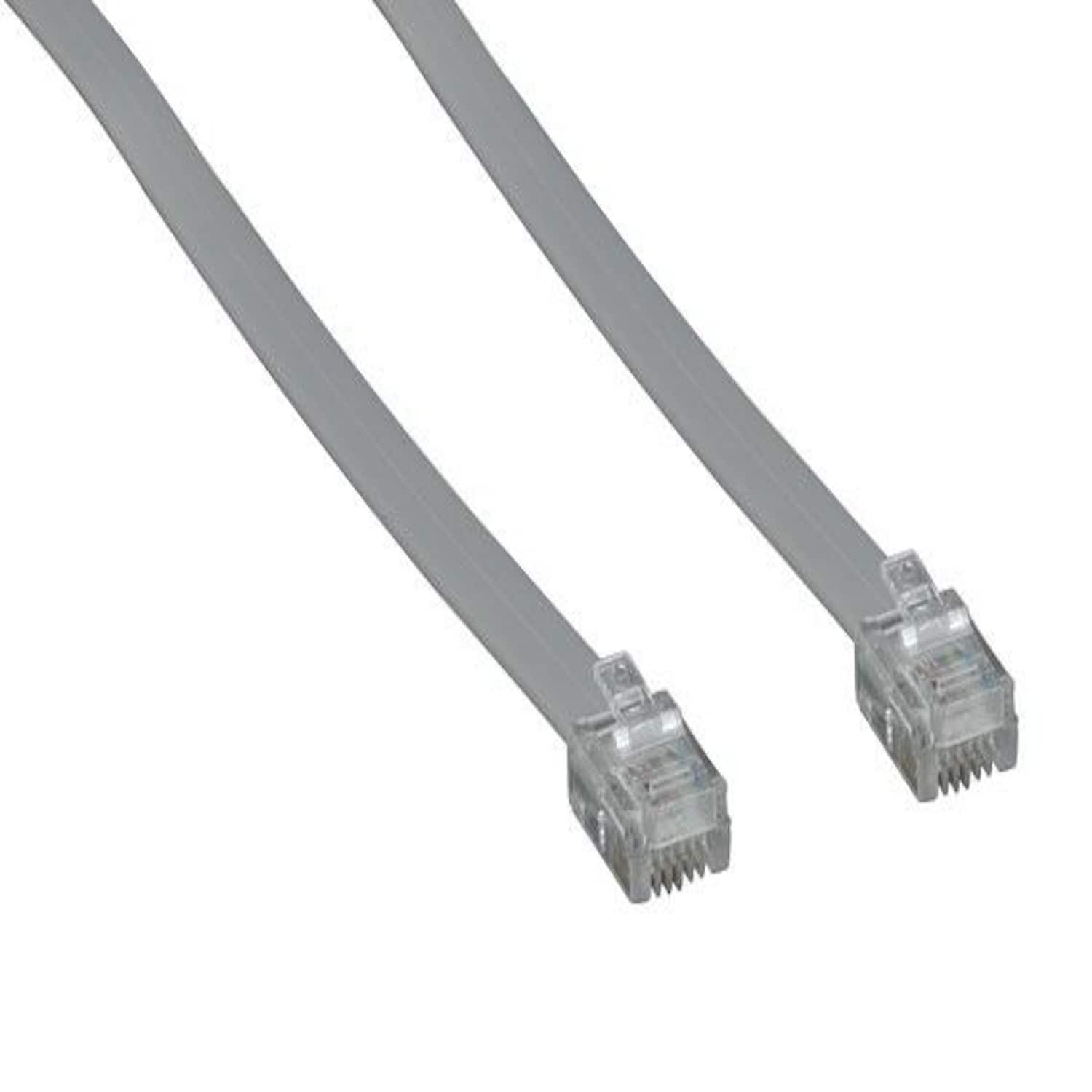 Sanoxy - Cables and Adapters; 2 Pack of 7ft RJ11 6P4C Reverse Modular Cable - Gray
