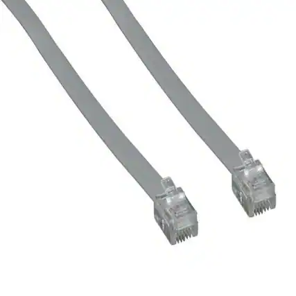 Front. Sanoxy - SANOXY Cables and Adapters; 2 Pack of 7ft RJ11 6P4C Reverse Modular Cable - Gray.