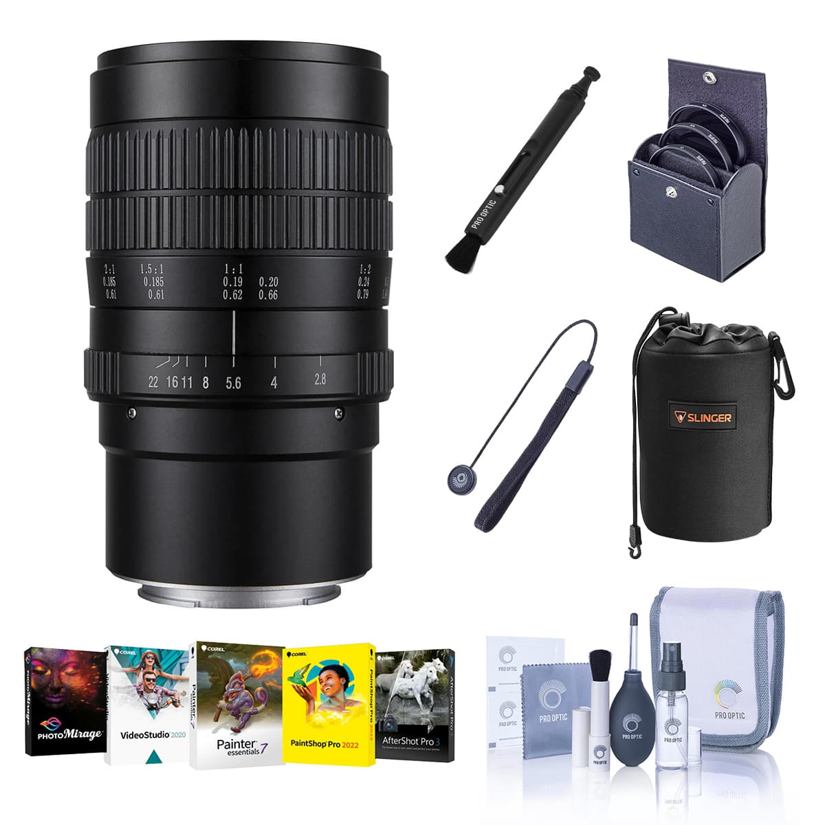 Bundle - Venus - Laowa 60mm f/2.8 2X Ultra Macro Lens for Sony E, with ProOptic 62mm Filter Kit, Cleaning Kit, Software Kit, price history on PriceWatchPro