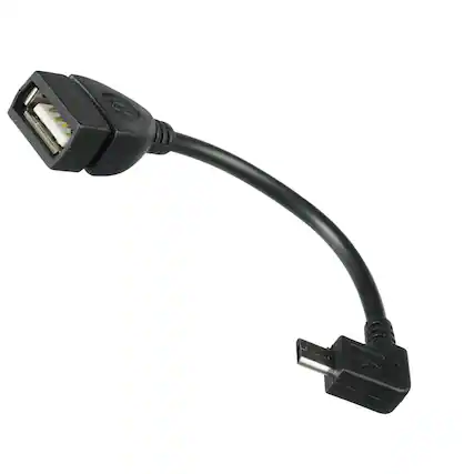 Front. Sanoxy - Sanoxy USB Female OTG to (90 Degree) Micro USB Cable Male Adapter - Black.