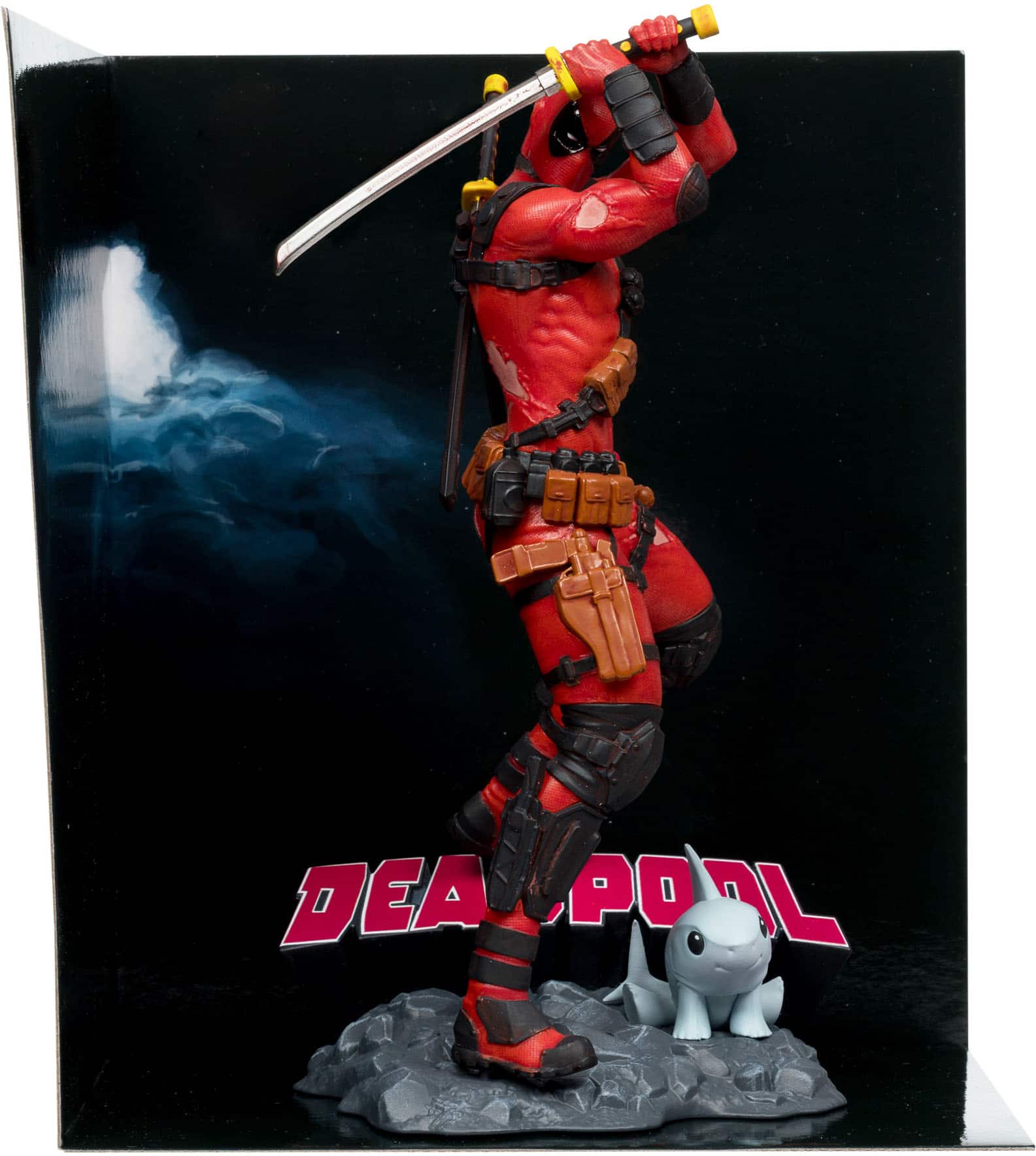 McFarlane Toys - Marvel 7.1" Deadpool 1:10th Scale Collectible with Scene (Deadpool #1) - Front_Zoom