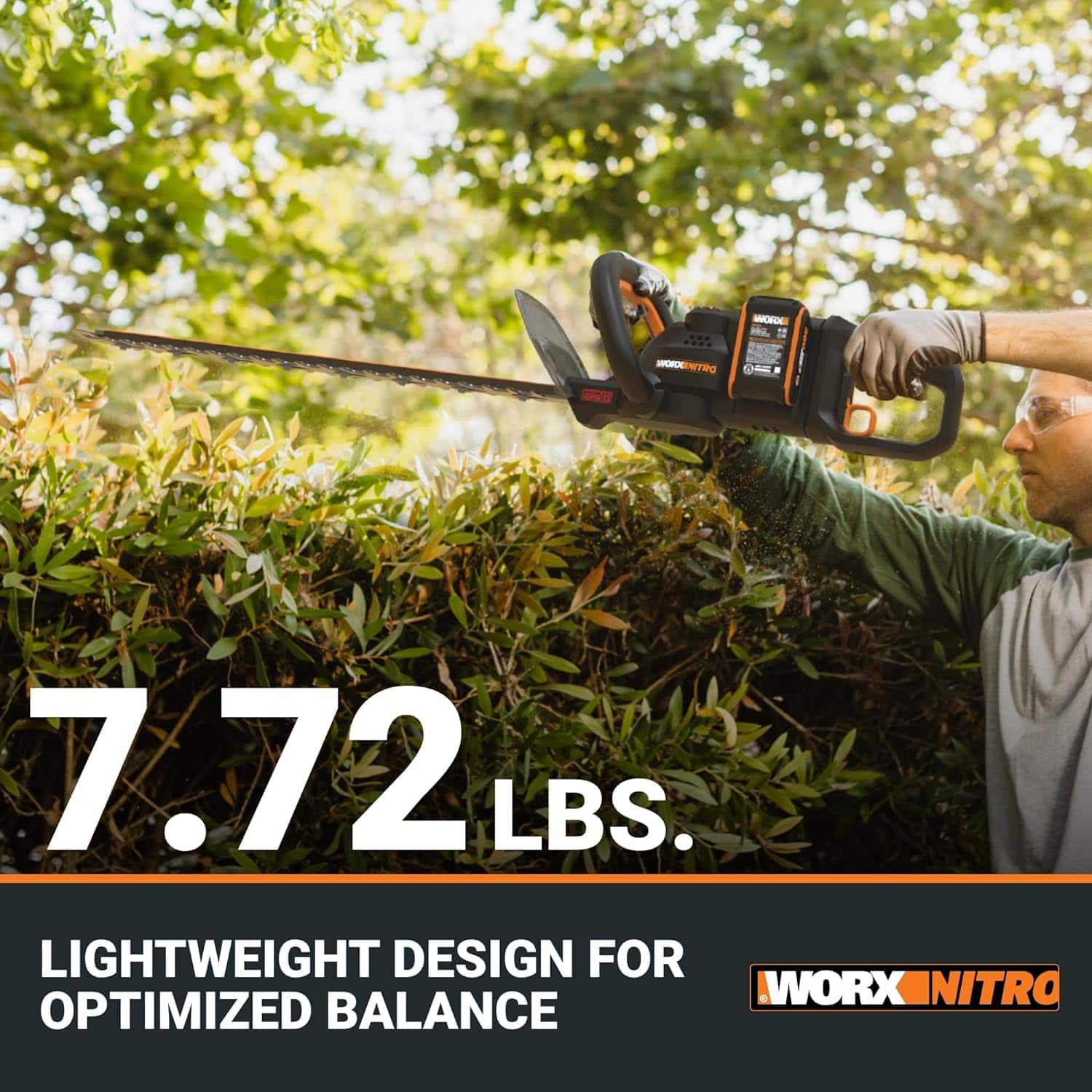 WORXINTRO 7.72 LBS. LIGHTWEIGHT DESIGN FOR OPTIMIZED BALANCE.