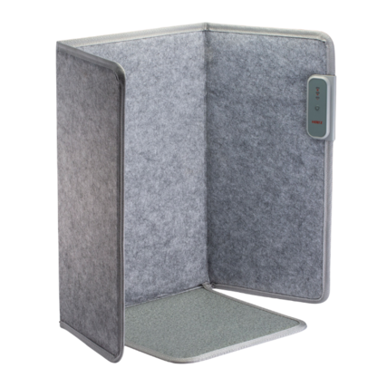 Front. Victor - Heetz™ Foot and Leg Warmer - Gray.