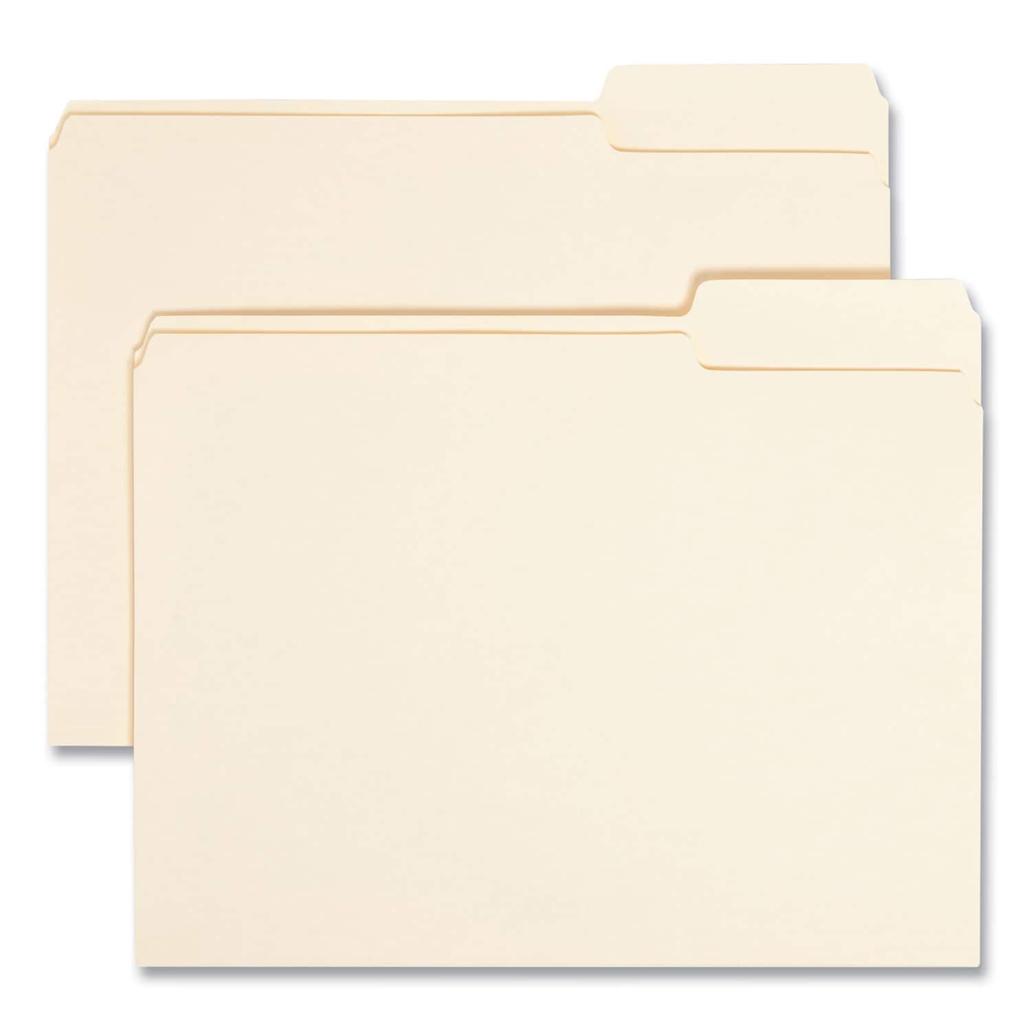 Smead Manufacturing - Manila File Folders, 1/3-Cut Tabs: Right Position, Letter Size, 0.75" Expansion, Manila, 100/Box