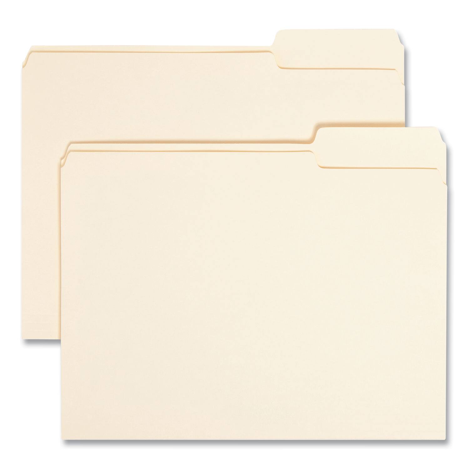 Front. Smead Manufacturing - Manila File Folders, 1/3-Cut Tabs: Right Position, Letter Size, 0.75" Expansion, Manila, 100/Box.