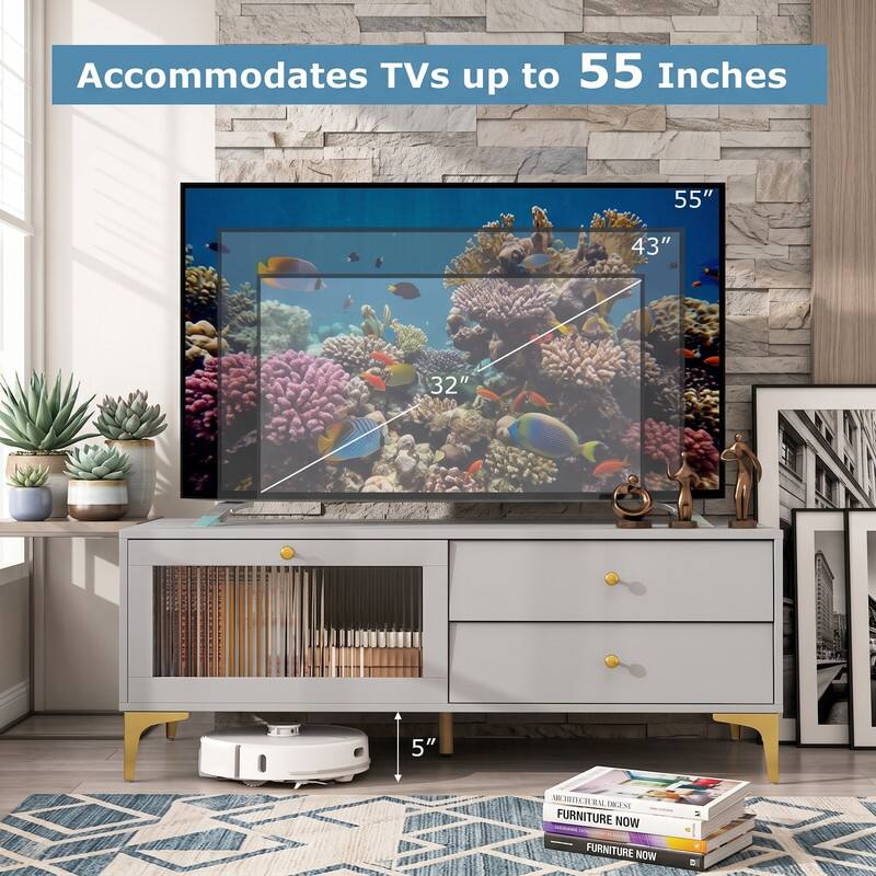 Accommodates TVs up to 55 Inches

55"
43"
32"
5"

MICHITECTU DIGEST FURNITURE NOW