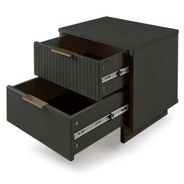 Manhattan Comfort - Granville Modern 18" Nightstand - Charcoal Gray