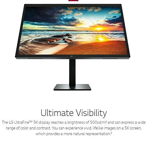 Ultimate Visibility

The LG UltraFine™ 5K display reaches a brightness of 500cd/m² and can express a wide range of color and contrast. You can experience vivid, lifelike images on a 5K screen, which provides a more natural representation.