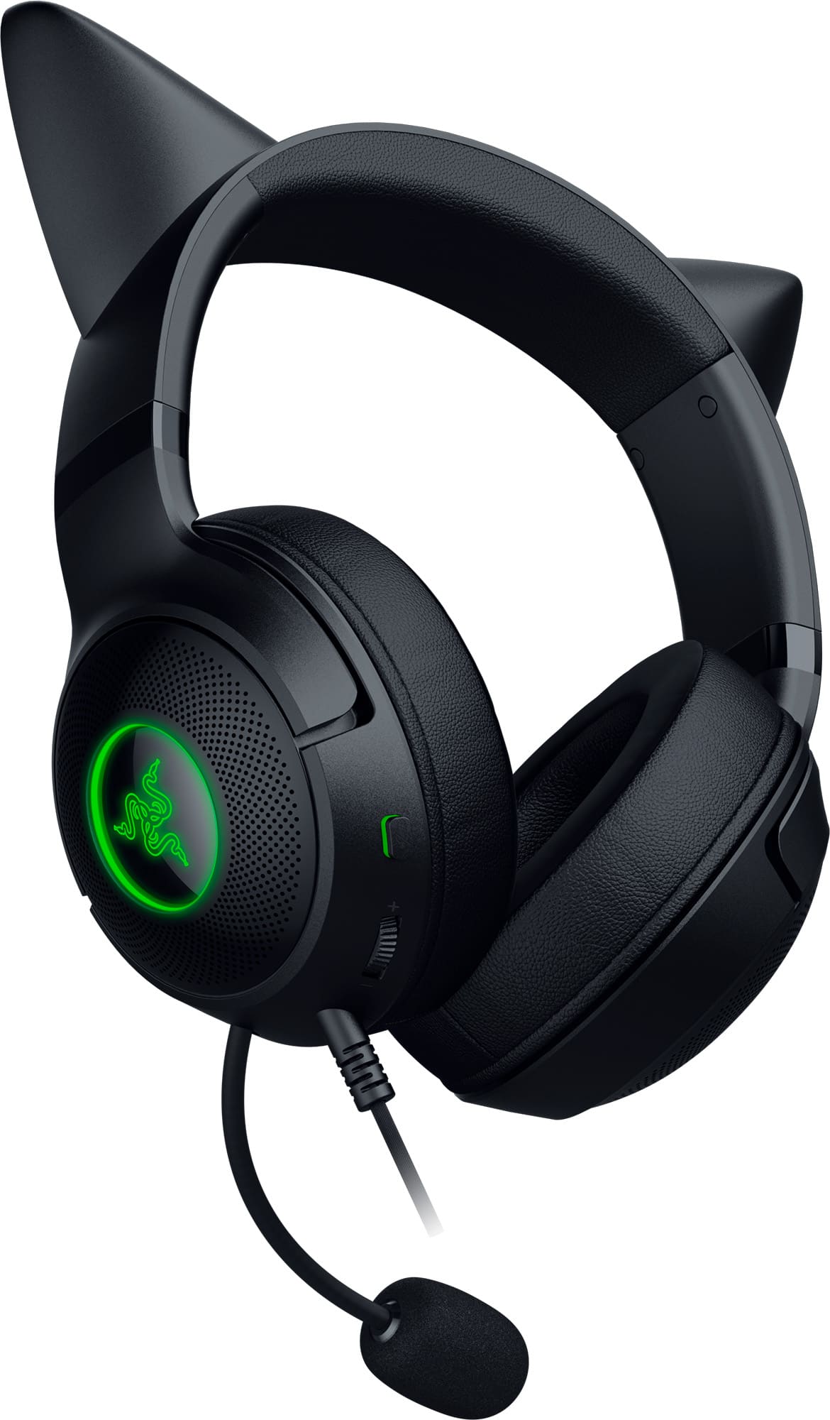 Alt View 16. Razer - Kraken Kitty V2 Wired Over-the-Ear Gaming Headset for PC, Mac, Nintendo Switch, Steam Deck, Mobile, and Tablet - Black.