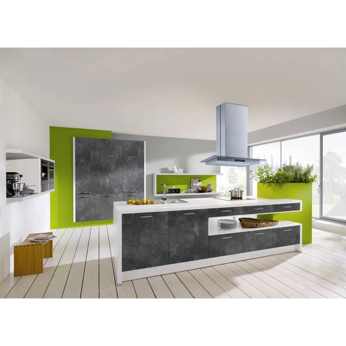 Angle. Winflo - Winflo 36 inch Convertible 500-CFM Stainless steel Island Range Hood - Stainless Steel.