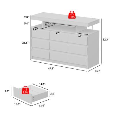 FUFU & GAGA LED Storage Dresser Built in Power Outlet & USB Ports, Multi Functional Organizer with Spacious Drawers for Bedroom White BBZJ-KF210294-01 - Best Buy FUFU & GAGA LED Storage Dresser Built in Power Outlet & USB Ports, Multi Functional Organizer with Spacious Drawers for Bedroom White BBZJ-KF210294-01 - Best Buy